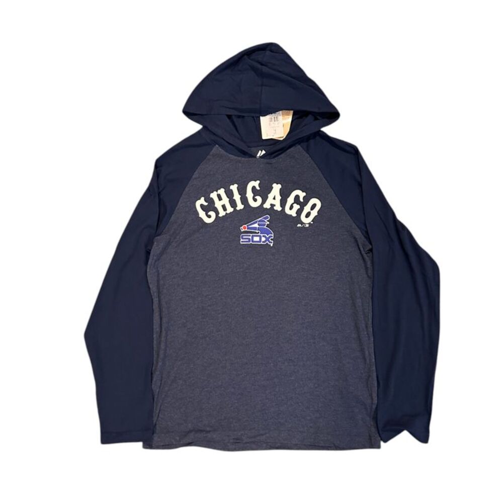MLB Chicago White Sox Men's Cooperstown Collection Long Sleeve Shirt in Blue, XL